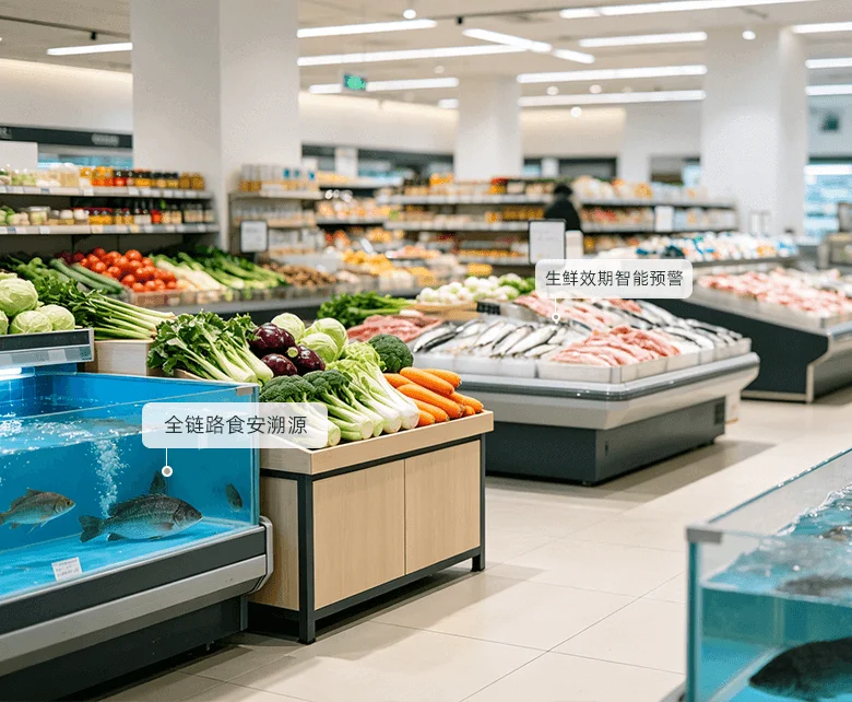 美妆日用超市门店前台美妆日用零售经营场景示意图