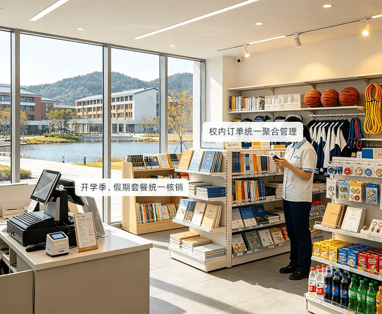 校园超市线上私域商城经营场景示意图