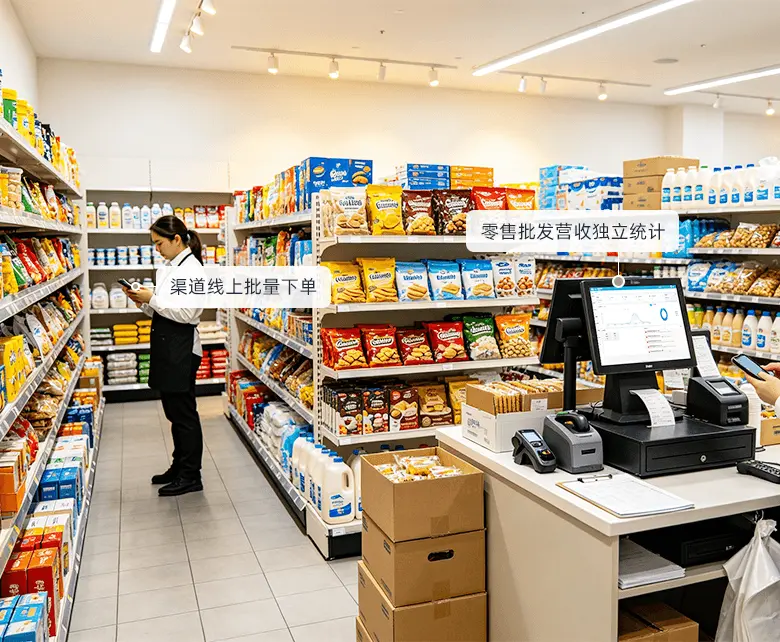 折扣硬折扣超市渠道批发供货经营场景示意图