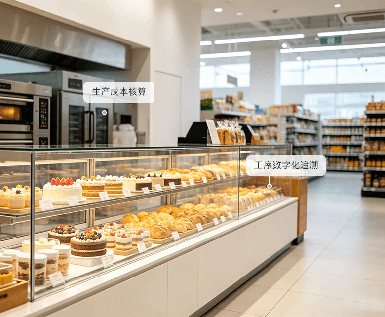 高端精品进口超市烘焙西式简餐现制经营场景示意图
