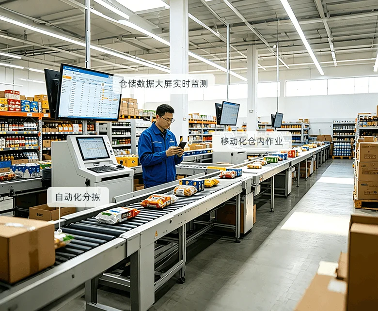 零食量贩超市线上外卖社群零售经营场景示意图